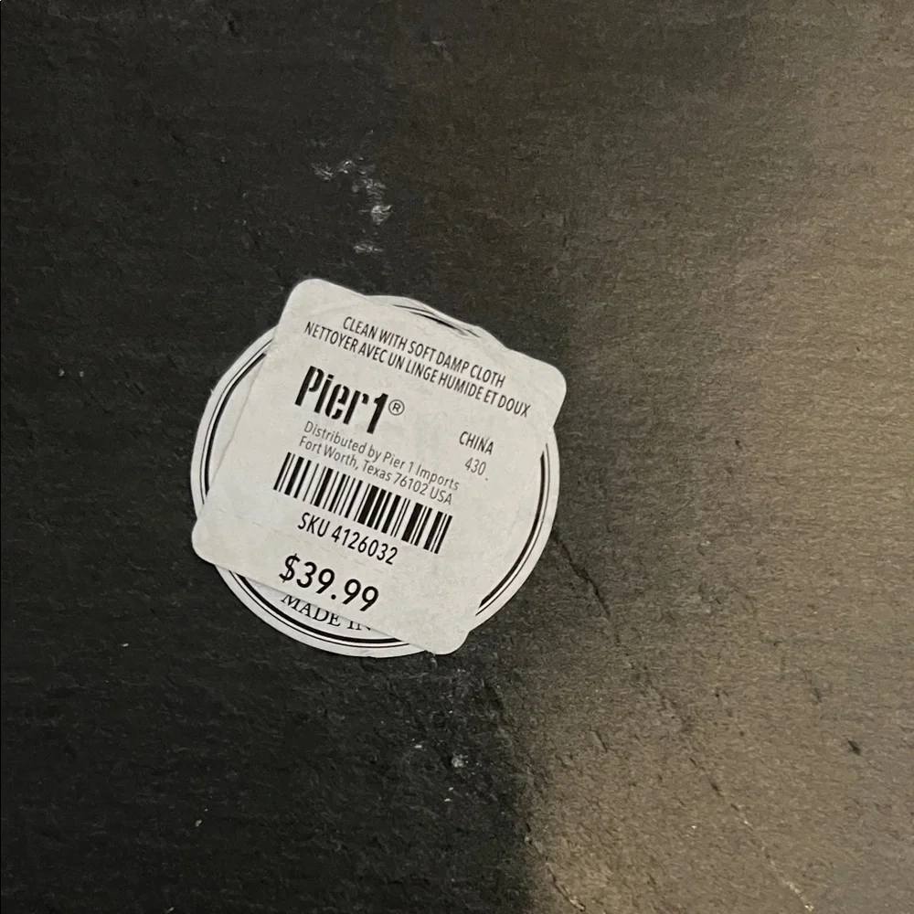 Pier 1 Black Tray with Copper Handles